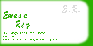 emese riz business card